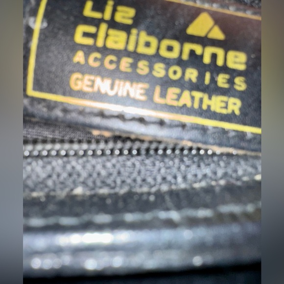 Vintage Liz Claiborne Black Crocodile-Embossed Purse - Picture 4 of 6